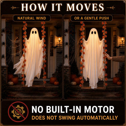 4.4 FT Swinging Ghost Halloween Decor - Outdoor