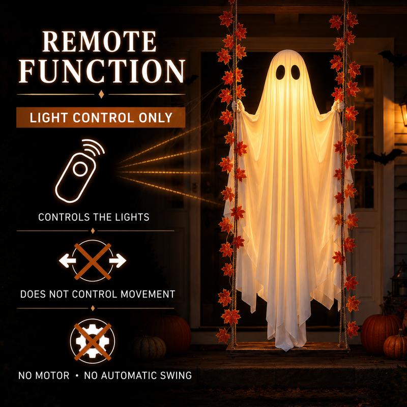 4.4 FT Swinging Ghost Halloween Decor - Outdoor