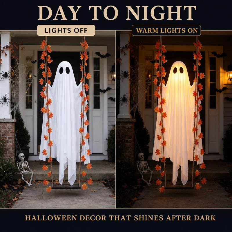 4.4 FT Swinging Ghost Halloween Decor - Outdoor