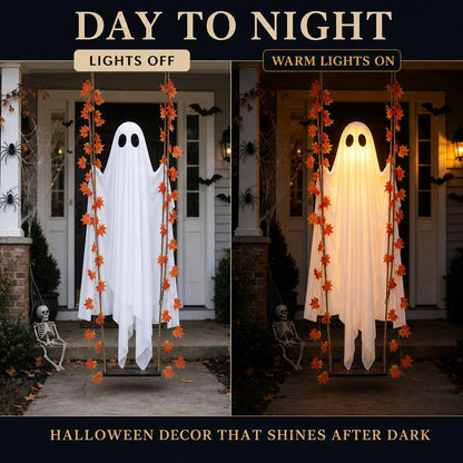 4.4 FT Swinging Ghost Halloween Decor - Outdoor